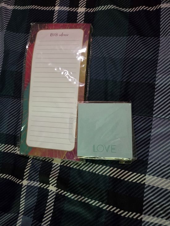 Together We Give Other - Mint Green "LOVE" Sticky Notes & Lined Notepad Set - Home Office Stationery